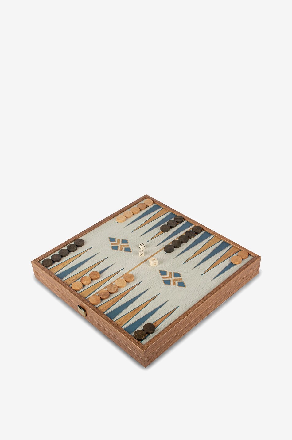 MANOPOULOS Jeu d'échecs et backgammon en noyer design turquoise Maison MULTICOLORE 2