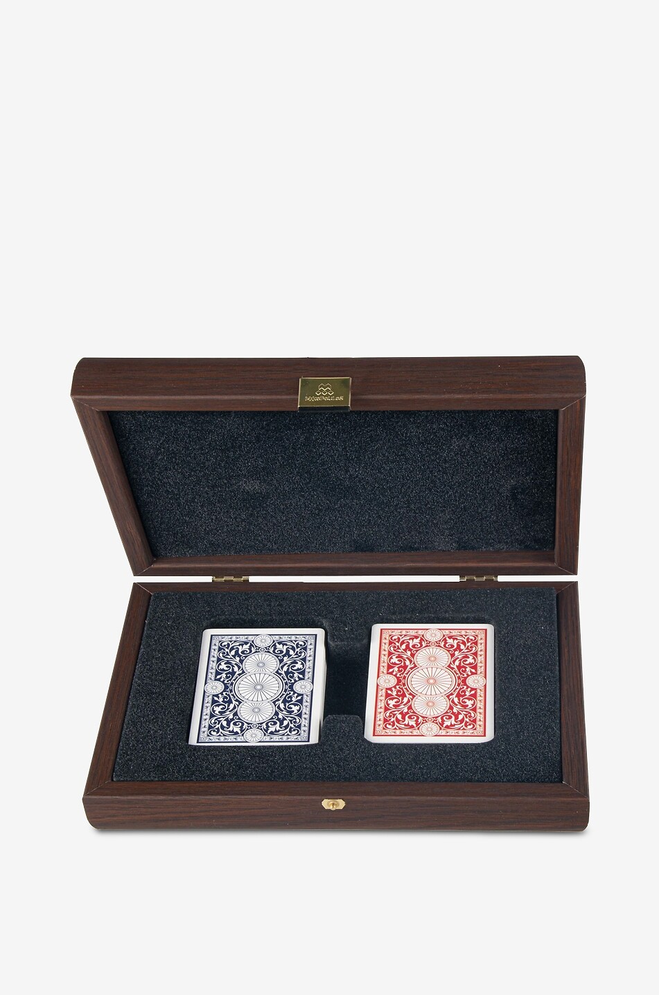 MANOPOULOS Cartes à jouer plastifiées dans un coffret en cuir effet autruche et bois Maison MULTICOLORE 1