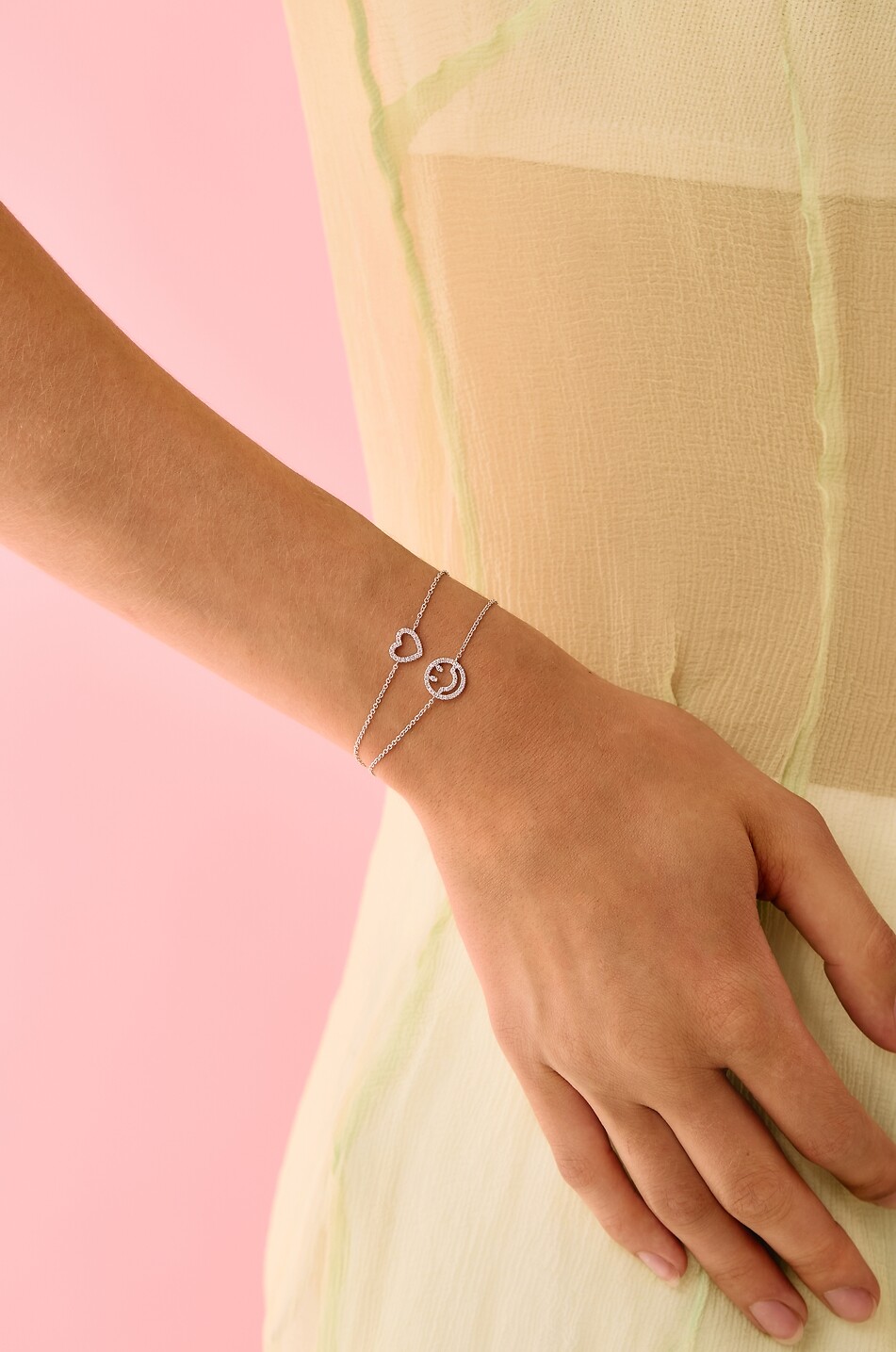 ROXANNE FIRST Gelbgold-Armband mit Diamanten Mini Heart Damen GOLDEN 2