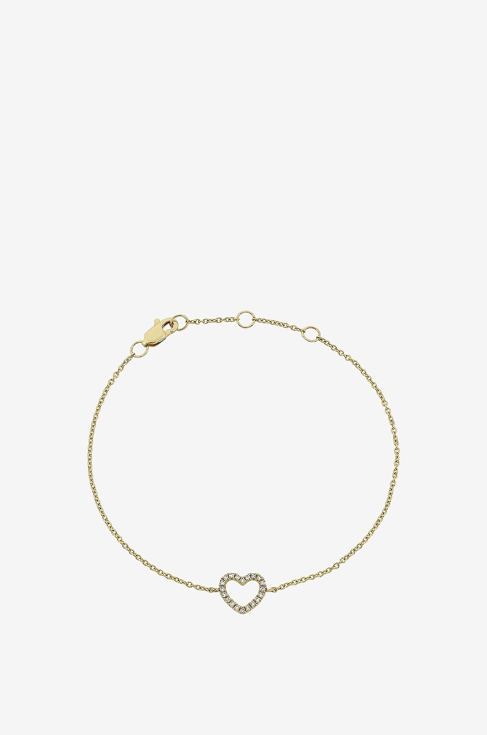 Gelbgold-Armband mit Diamanten Mini Heart