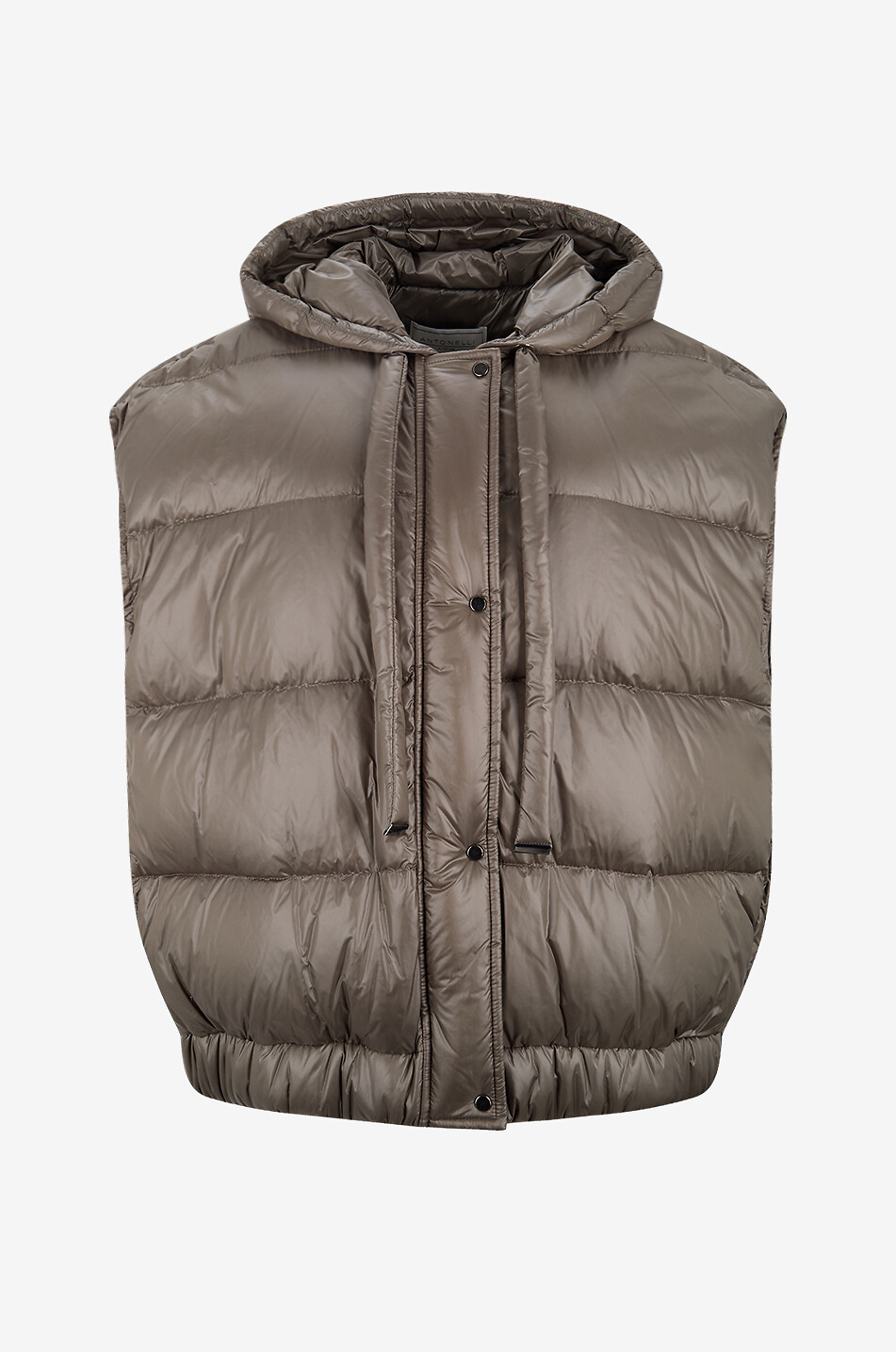 ANTONELLI FIRENZE Gilet sans manches matelassé en tissu technique Foccacia Femme MARRON 1