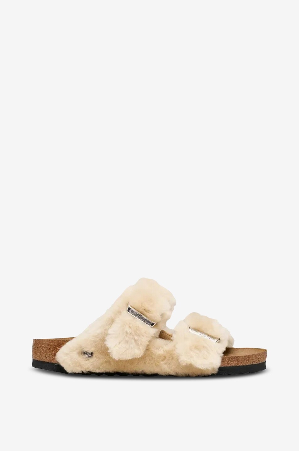 BIRKENSTOCK Arizona Shearling flat sandals Women EGGSHELL 2