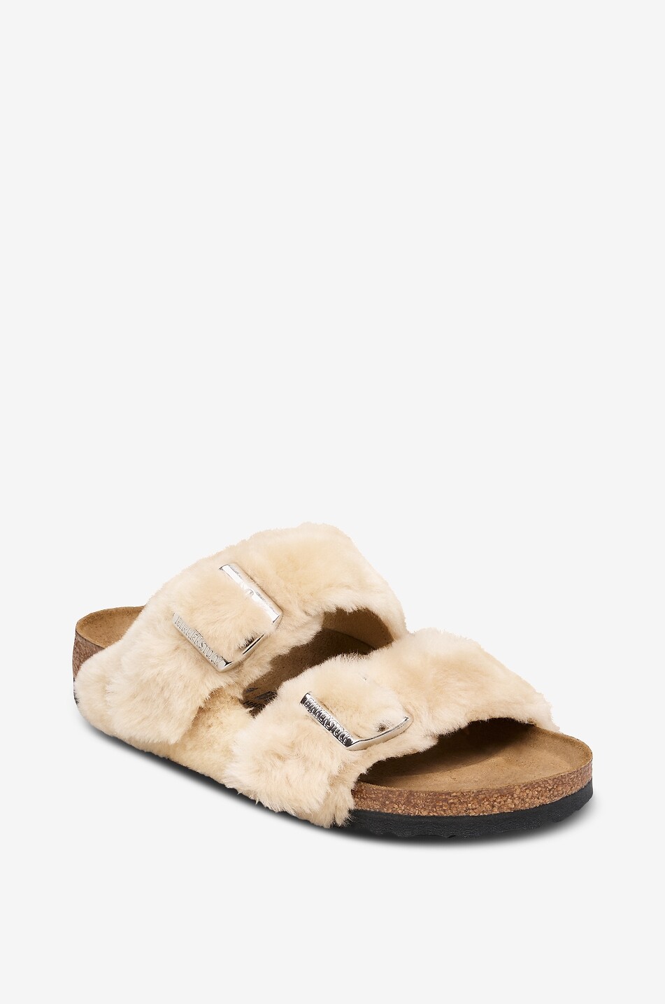 BIRKENSTOCK Arizona Shearling flat sandals Women EGGSHELL 1