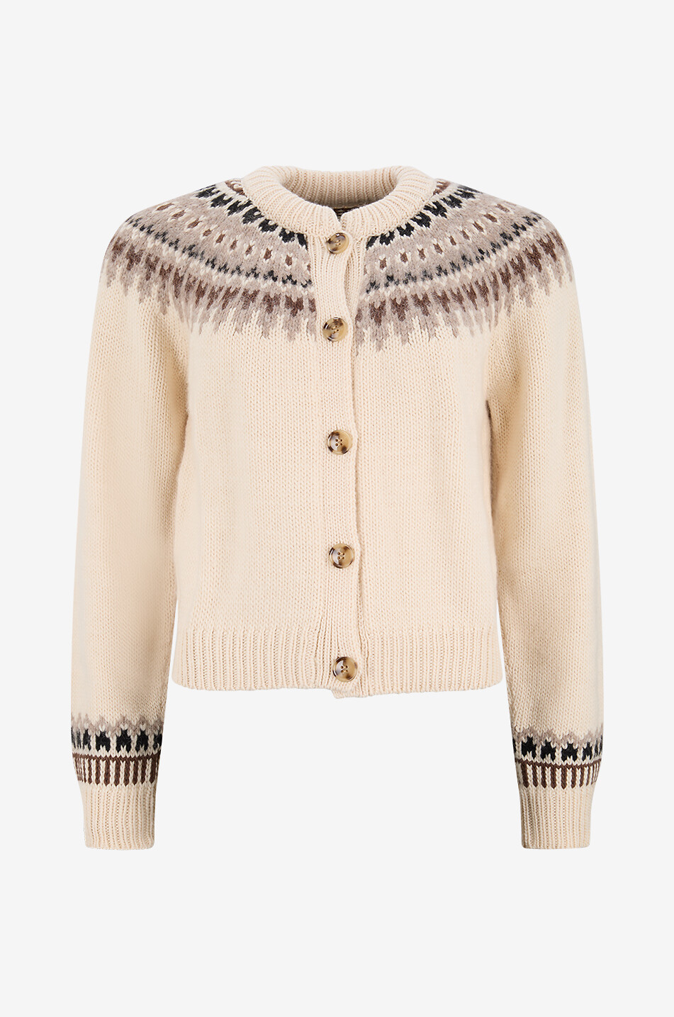 DÔEN Cardigan aus Merinowolle mit Rundhalsausschnitt Clarke Damen BEIGE 1