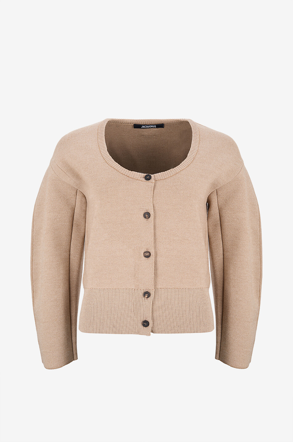 Rundhalspullover aus Jersey Doppio