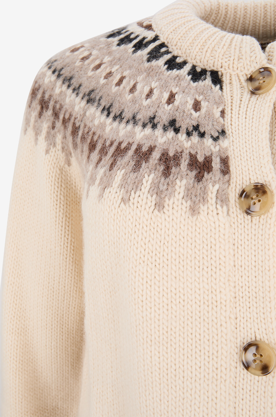 DÔEN Cardigan aus Merinowolle mit Rundhalsausschnitt Clarke Damen BEIGE 3