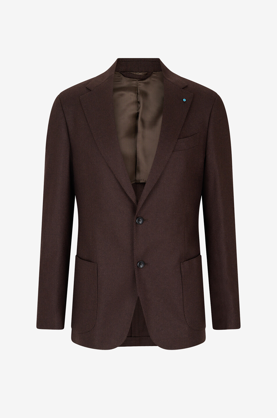 GIAMPAOLO Einreihiger Blazer aus Wolle und Kaschmir Herren DUNKELBRAUN 1