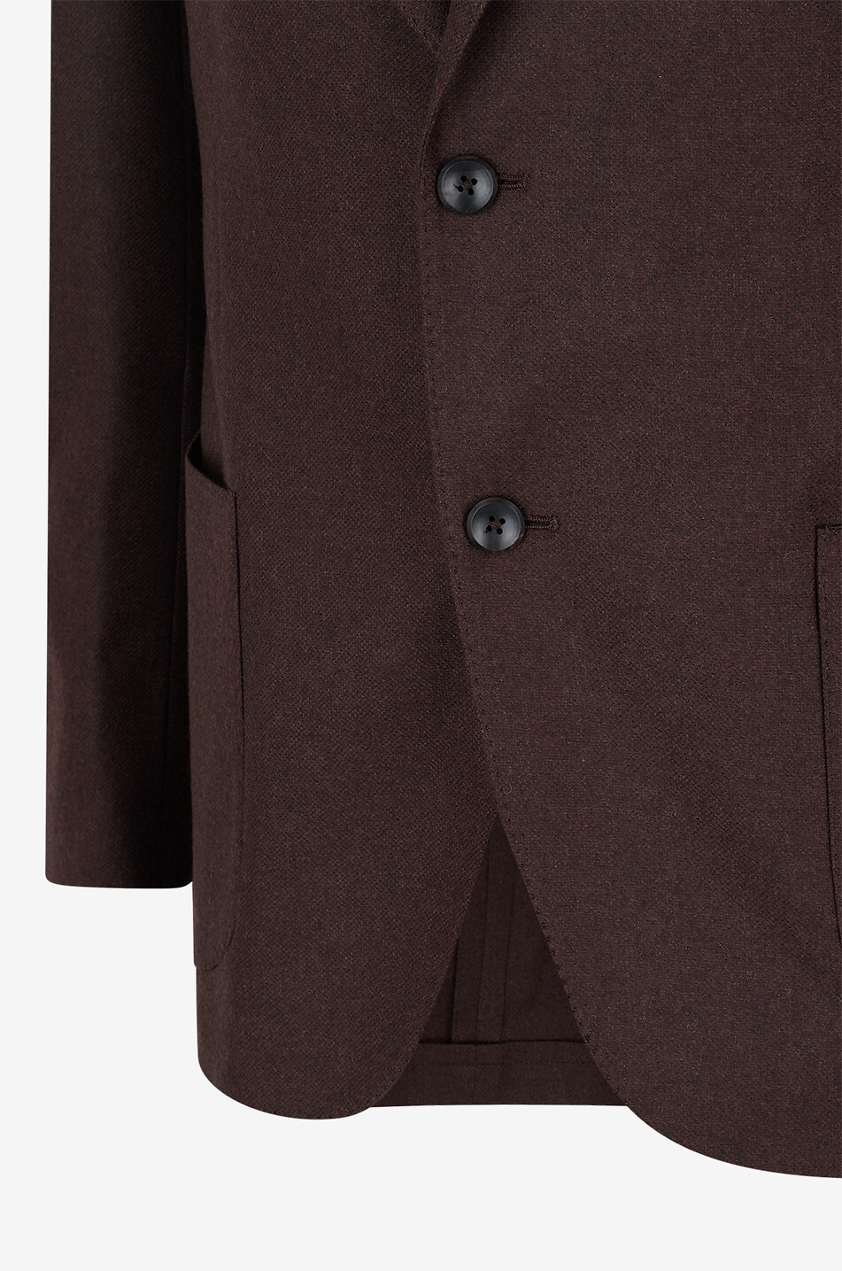 GIAMPAOLO Einreihiger Blazer aus Wolle und Kaschmir Herren DUNKELBRAUN 3