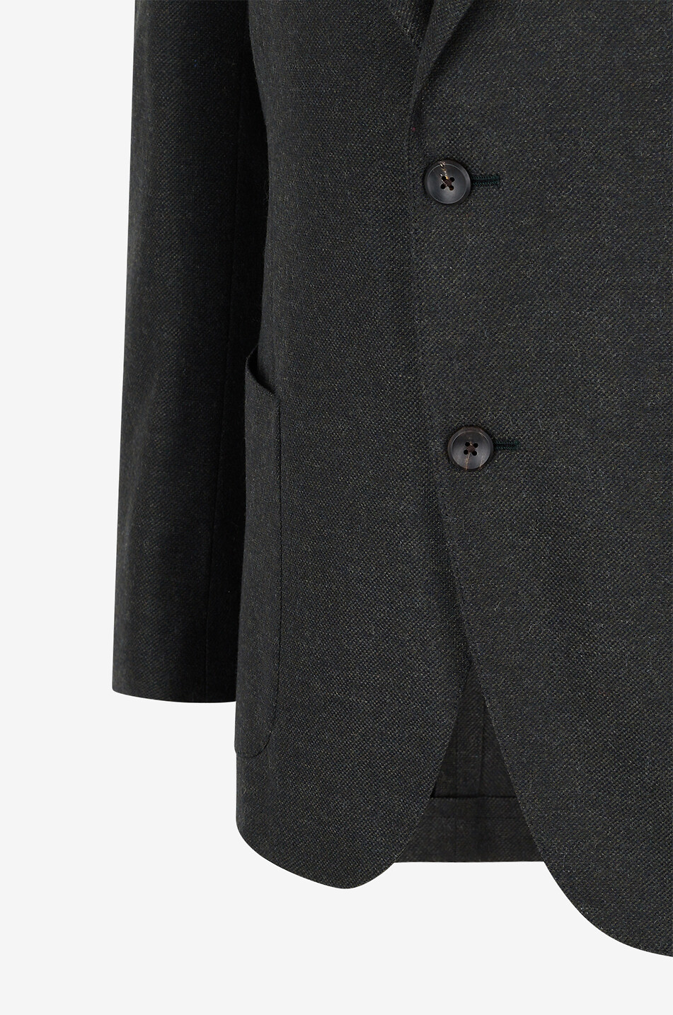 GIAMPAOLO Einreihiger Blazer aus Wolle und Kaschmir Herren DUNKELGRÜN 3