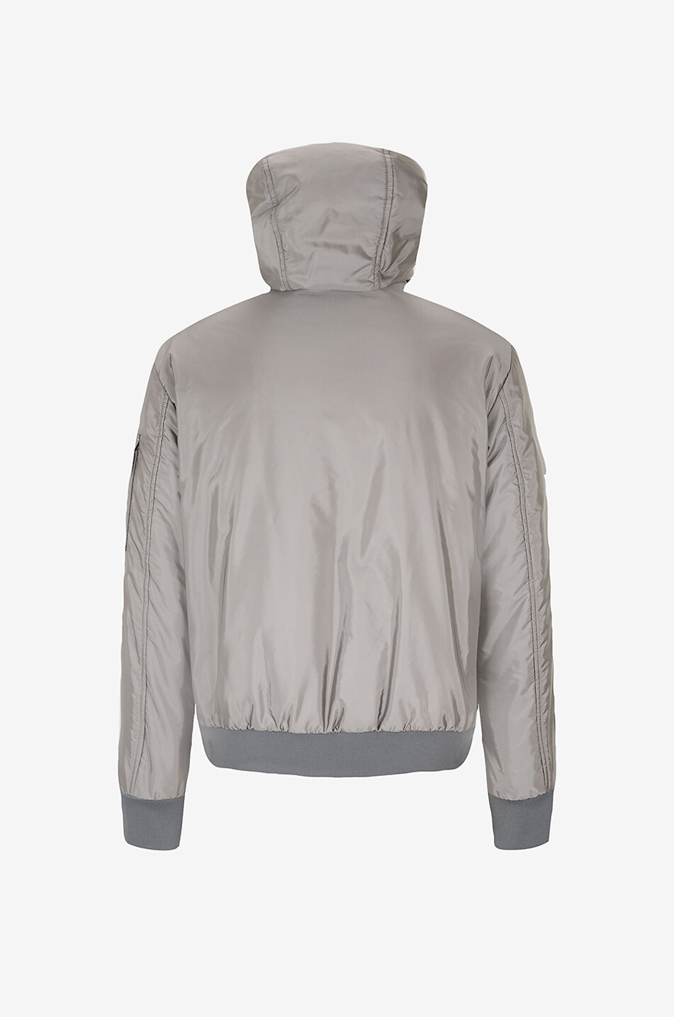 MONCLER Kurze Daunenjacke mit Kapuze Poiliot Herren GRAU 2
