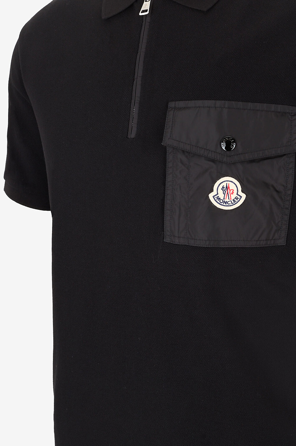 MONCLER Polo à manches courtes et poche cargo Homme NOIR 3