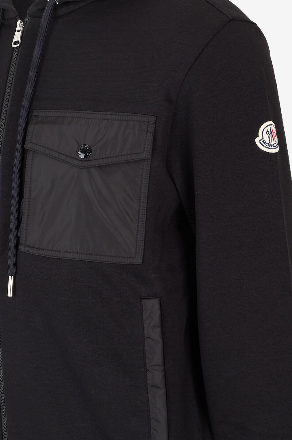 MONCLER Sweat-shirt zippé à capuche et poche cargo Homme NOIR 3