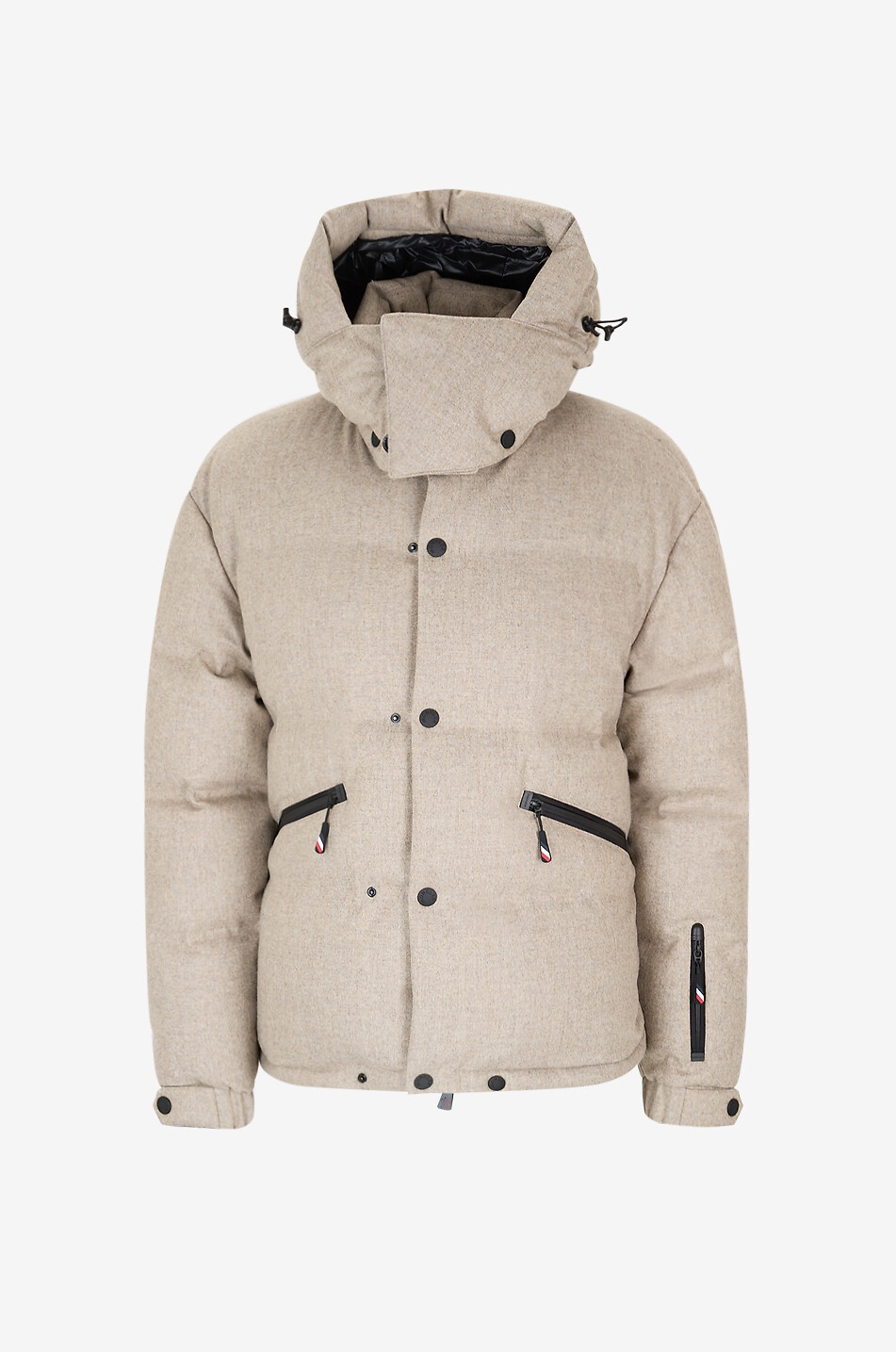 MONCLER GRENOBLE Krun short quilted hooded wool down jacket Men BEIGE 1