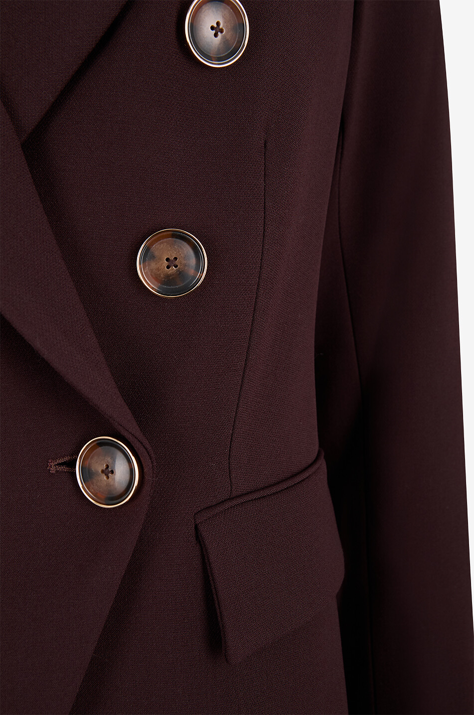 VERONICA BEARD Miller Dickey canvas double-breasted blazer Women DARK RED 3