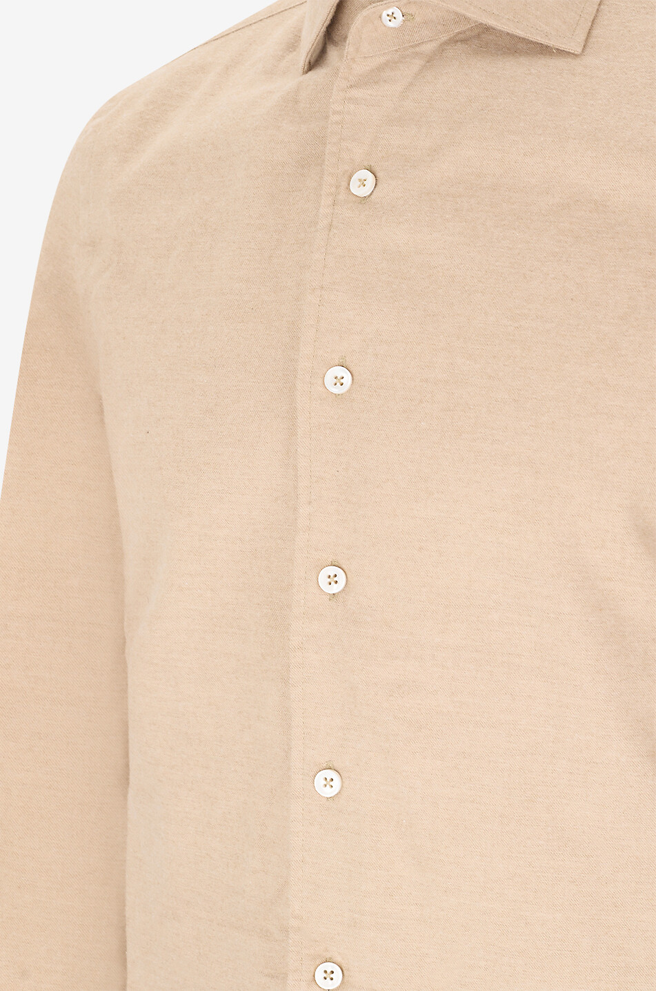 AURELIEN Chemise à manches longues en coton et cachemire City Homme BEIGE 3