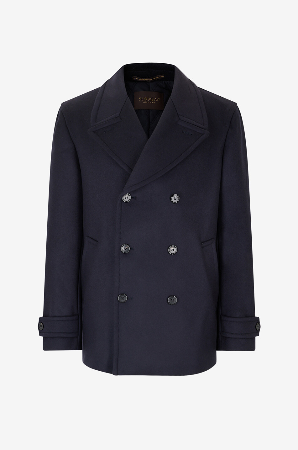 Veste caban en laine et cachemire à boutonnage double