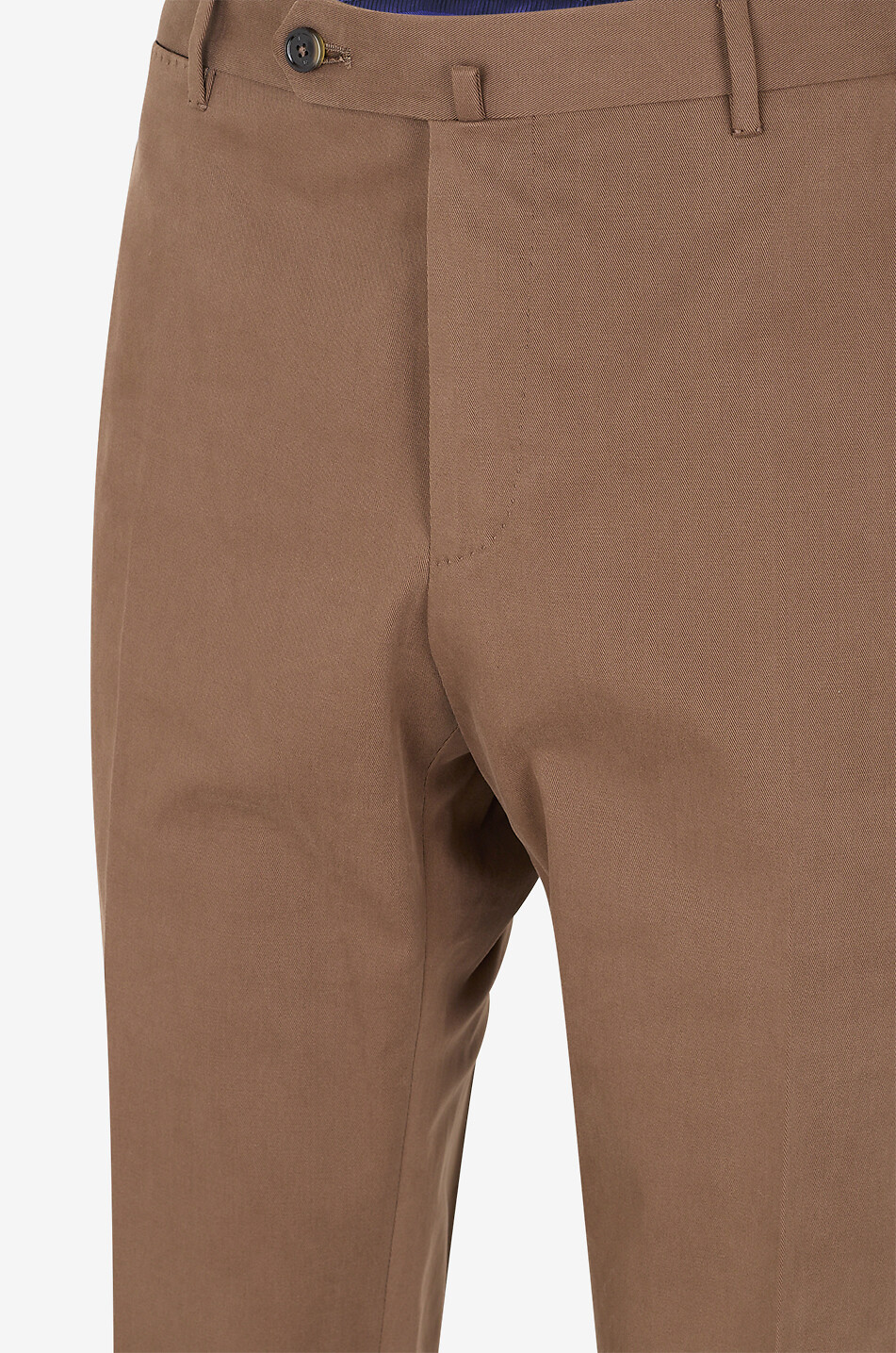 PT TORINO Pantalon chino en coton stretch Slim Tailor Fit Homme MARRON 3