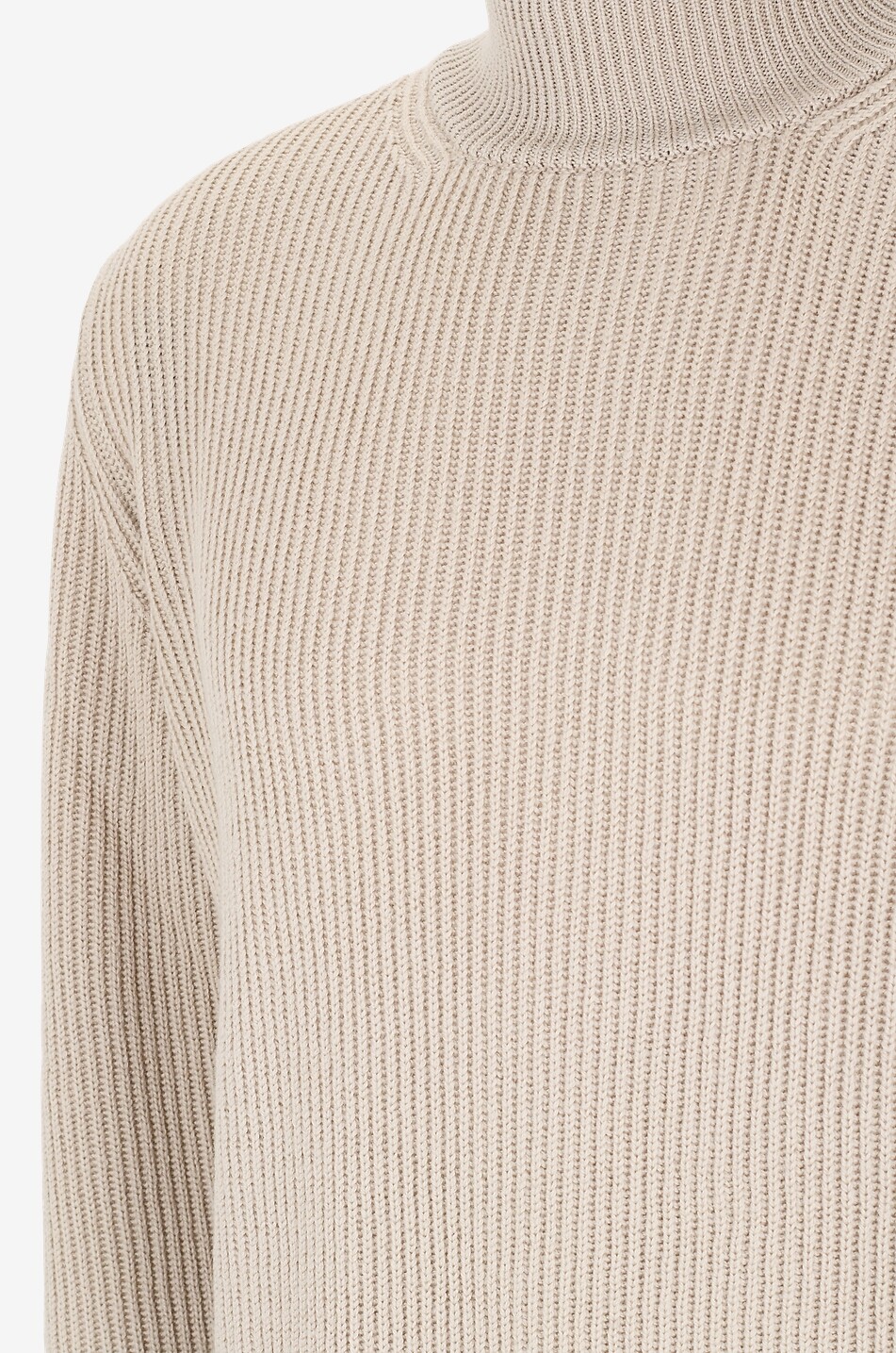 AURELIEN Pull à col montant en laine mérinos Costa Inglese Homme BEIGE 3