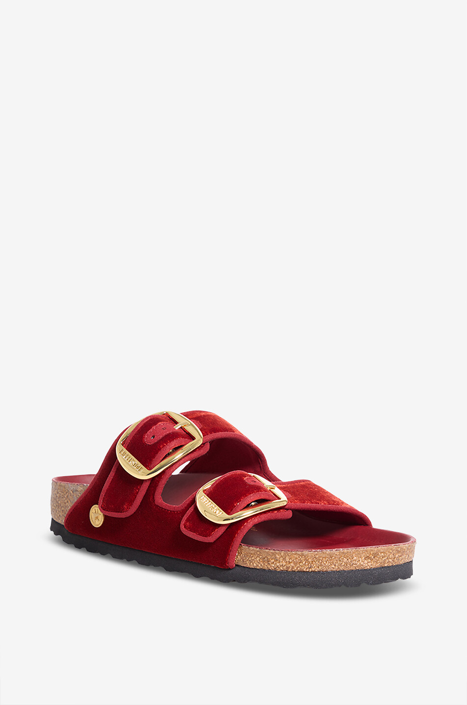 Arizona Big Buckle fluffy velvet flat sandals