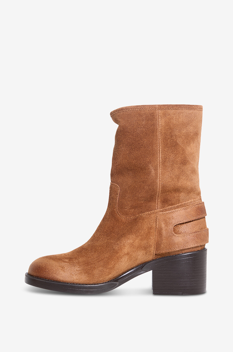 CHLOE Bottines en daim à talon carré Dakota Femme MARRON 3