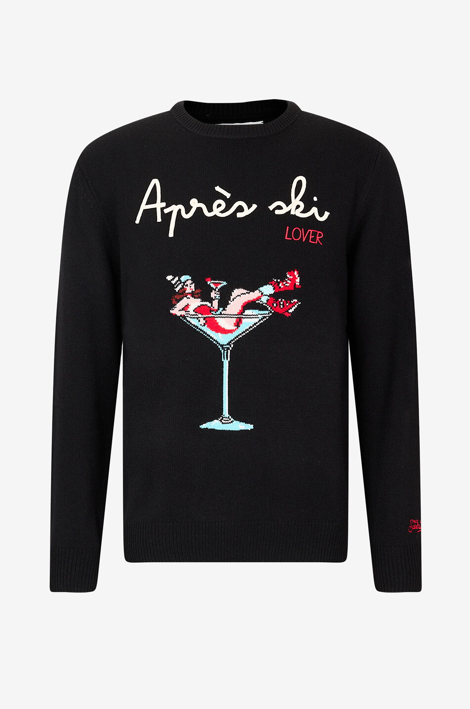 Heron Après Ski Lover embroidered cashmere and wool jumper