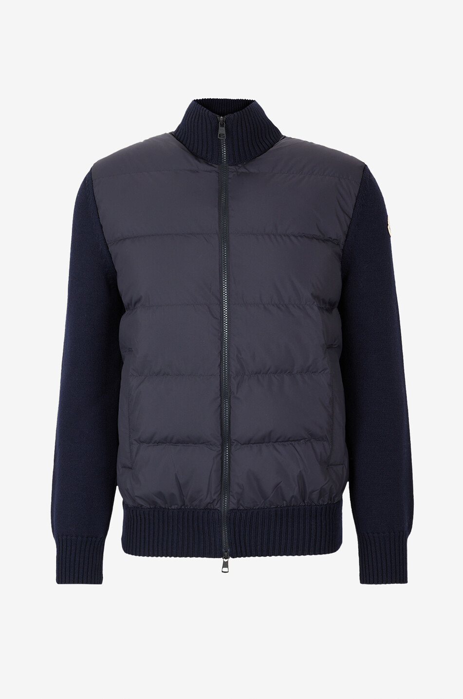 Cardigan en laine à empiècement doudoune