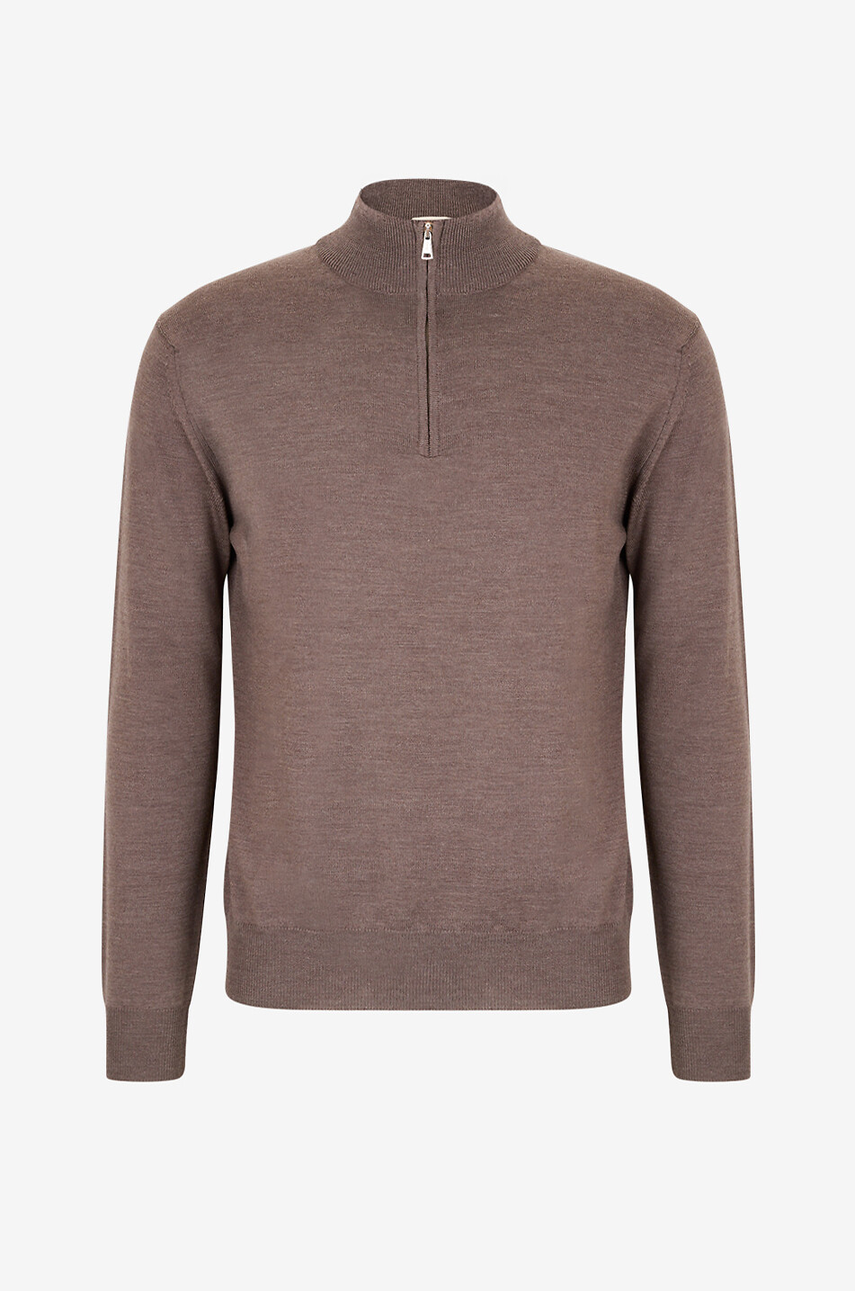 Cashwool half-zip stand-up collar extrafine merino wool jumper