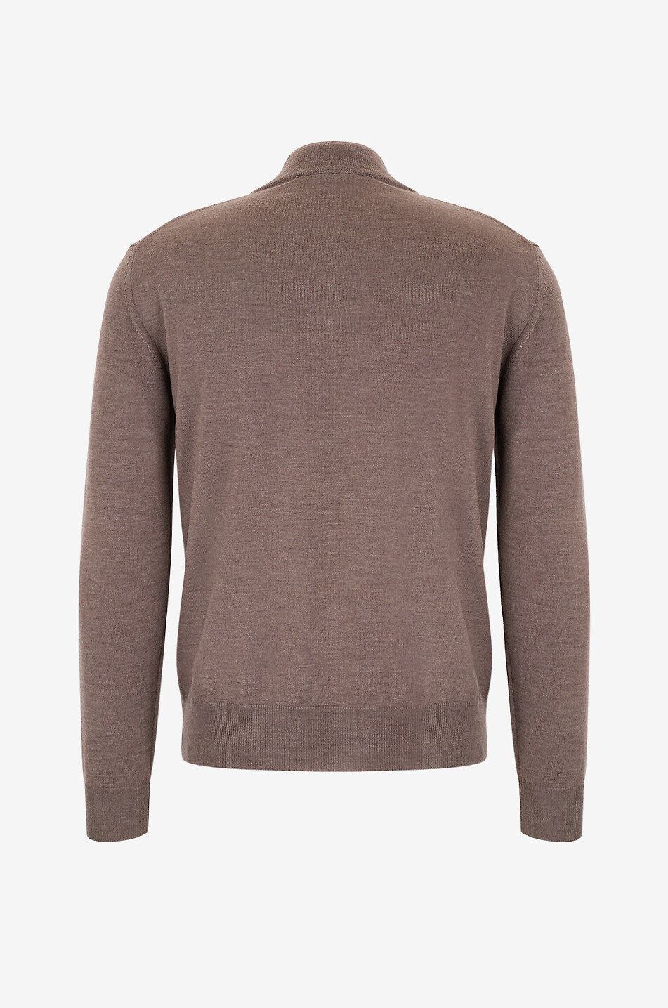 AURELIEN Cashwool half-zip stand-up collar extrafine merino wool jumper Men LIGHT BROWN 2