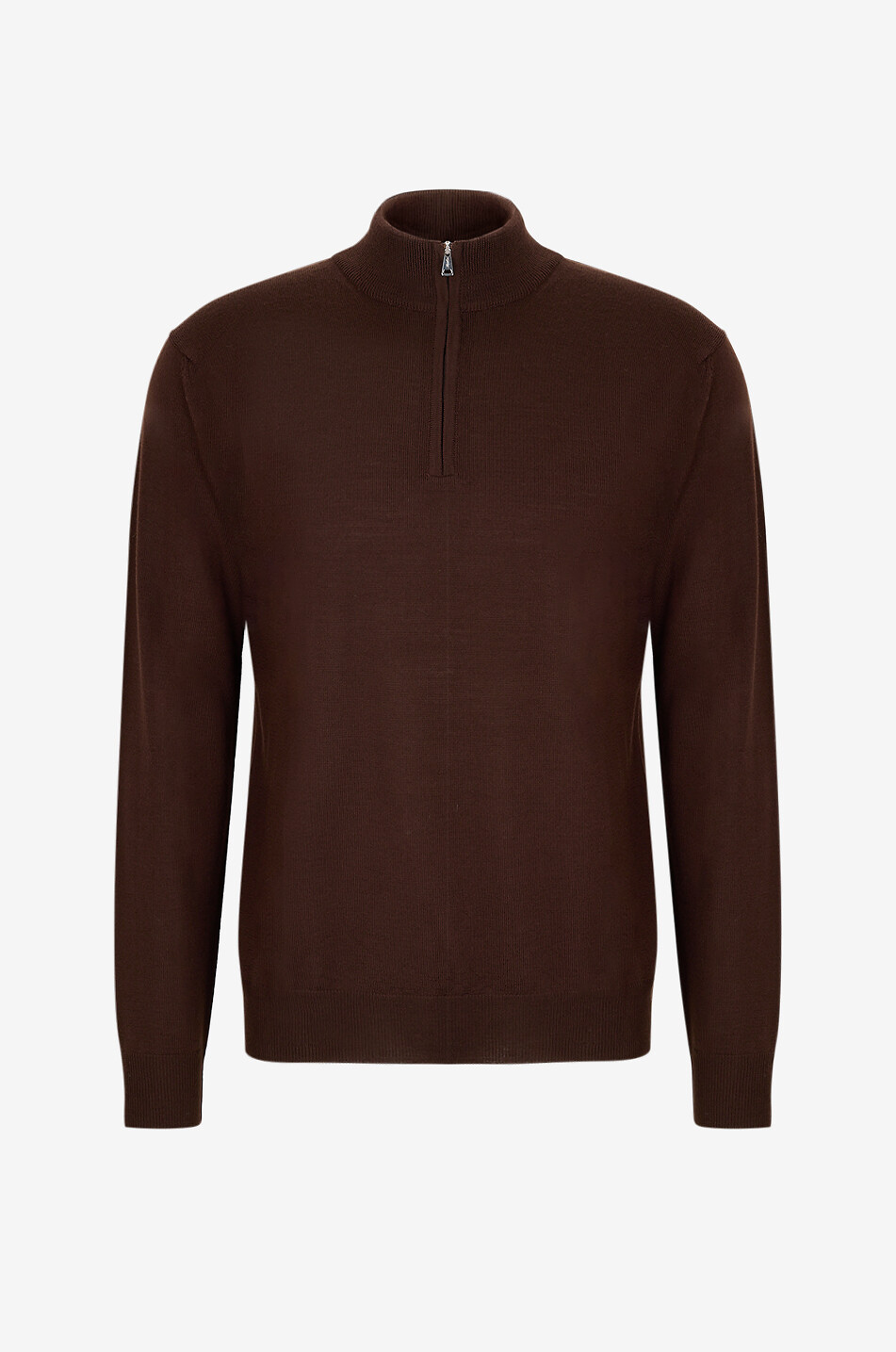 Cashwool half-zip stand-up collar extrafine merino wool jumper