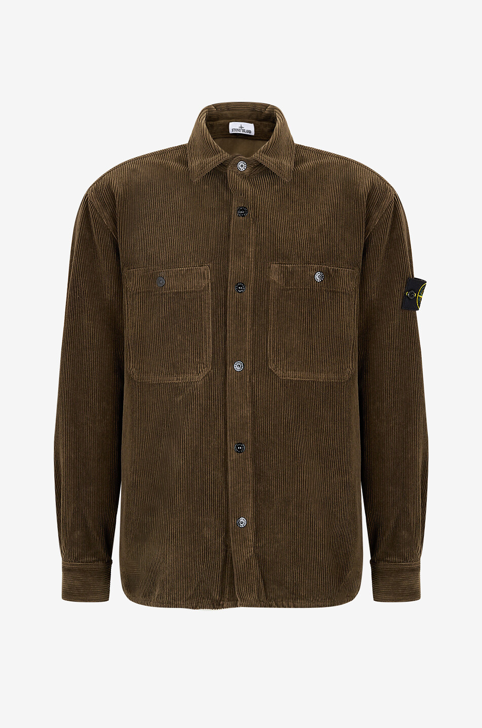 STONE ISLAND Überhemd aus Cordsamt 1200012 Organic Cotton Corduroy 800 Herren DUNKELGRÜN 1