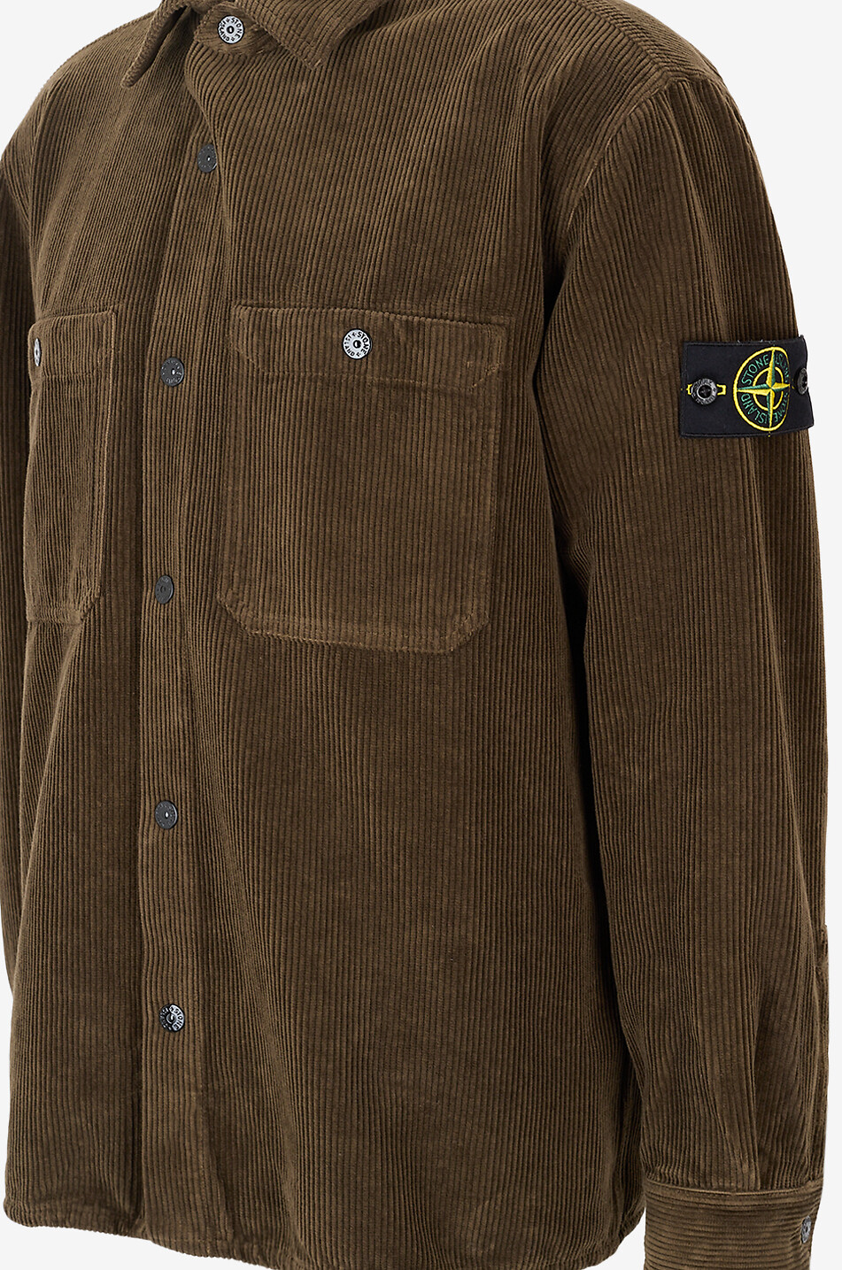 STONE ISLAND Überhemd aus Cordsamt 1200012 Organic Cotton Corduroy 800 Herren DUNKELGRÜN 3
