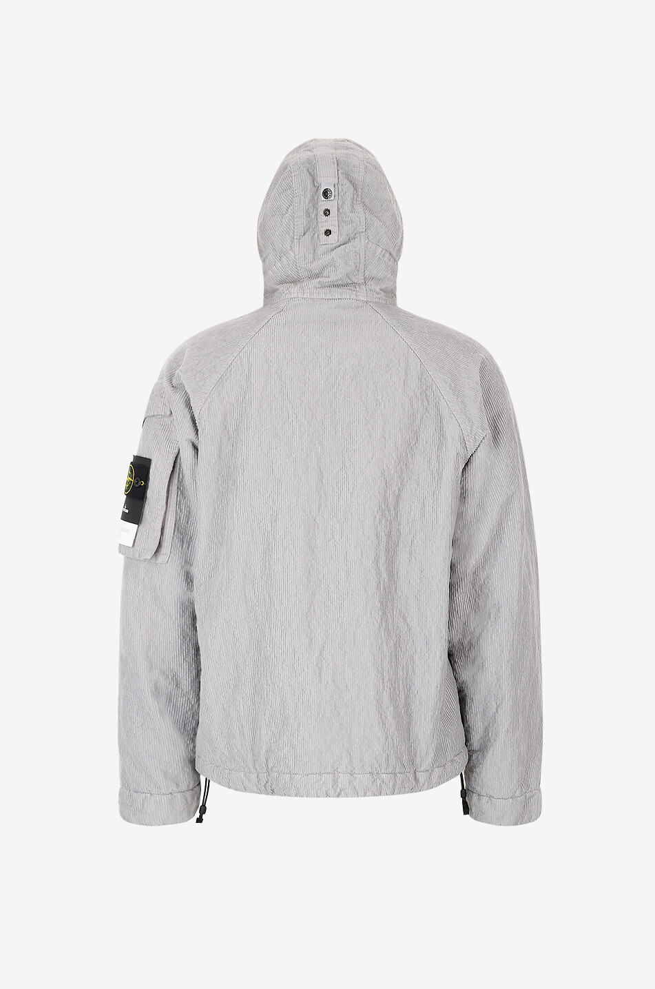 STONE ISLAND Veste déperlante à capuche 4100056 Wrinkled Corduroy 500-TC Homme GRIS CLAIR 2