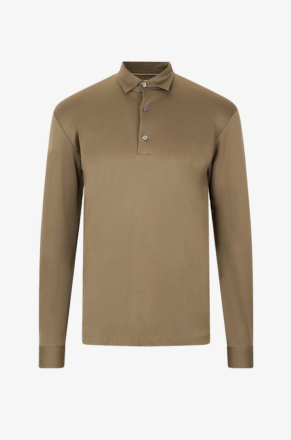Langarm-Polohemd aus Baumwollpiqué Aur1