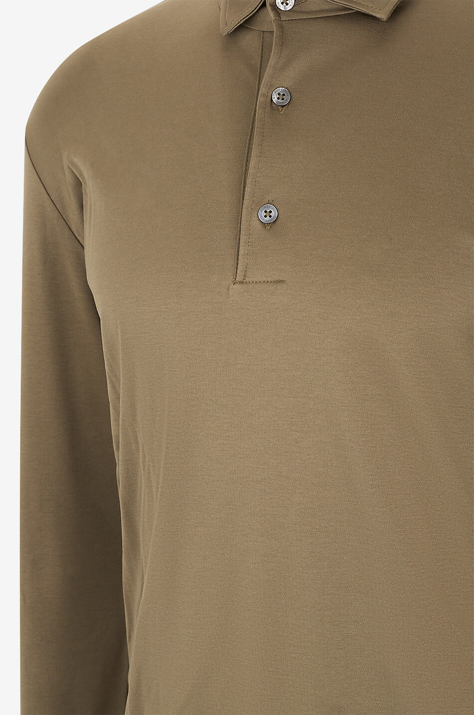 AURELIEN Langarm-Polohemd aus Baumwollpiqué Aur1 Herren GRÜN 3