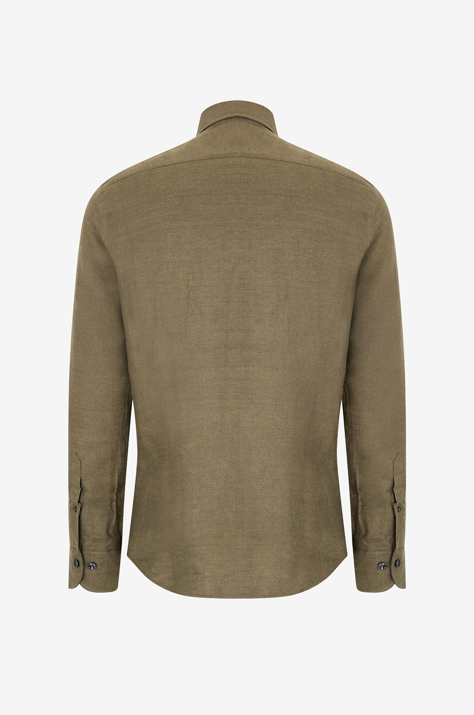 AURELIEN Chemise à manches longues en coton et cachemire City Homme VERT 2