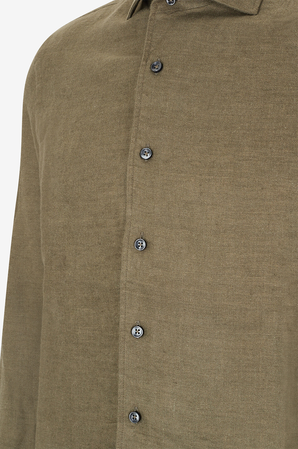 AURELIEN Chemise à manches longues en coton et cachemire City Homme VERT 3