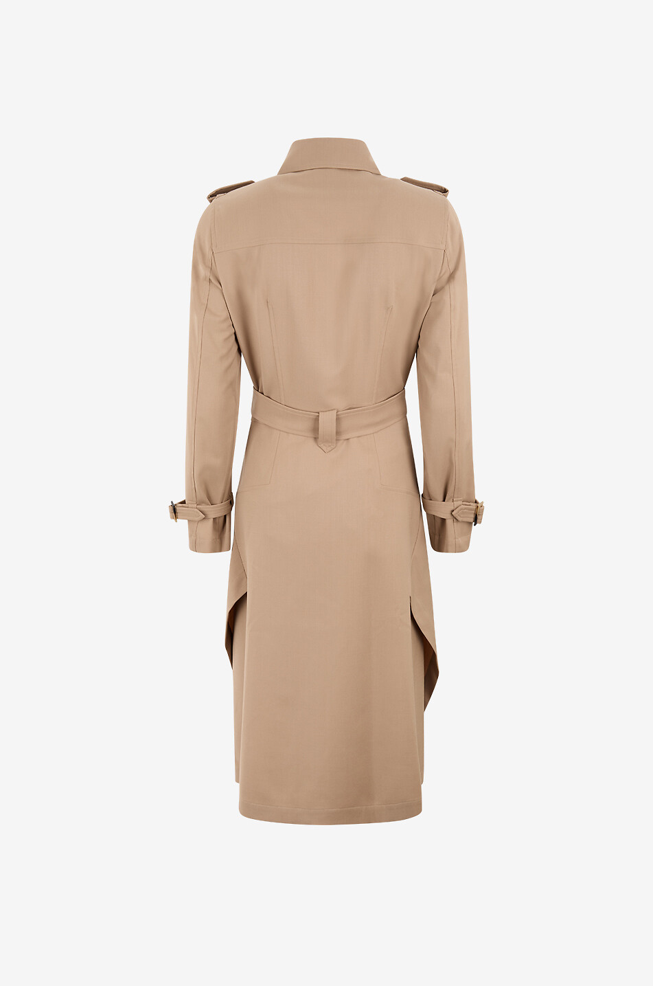 BARBARA BUI Langer Trenchcoat aus Wolle und Polyester Damen BEIGE 2