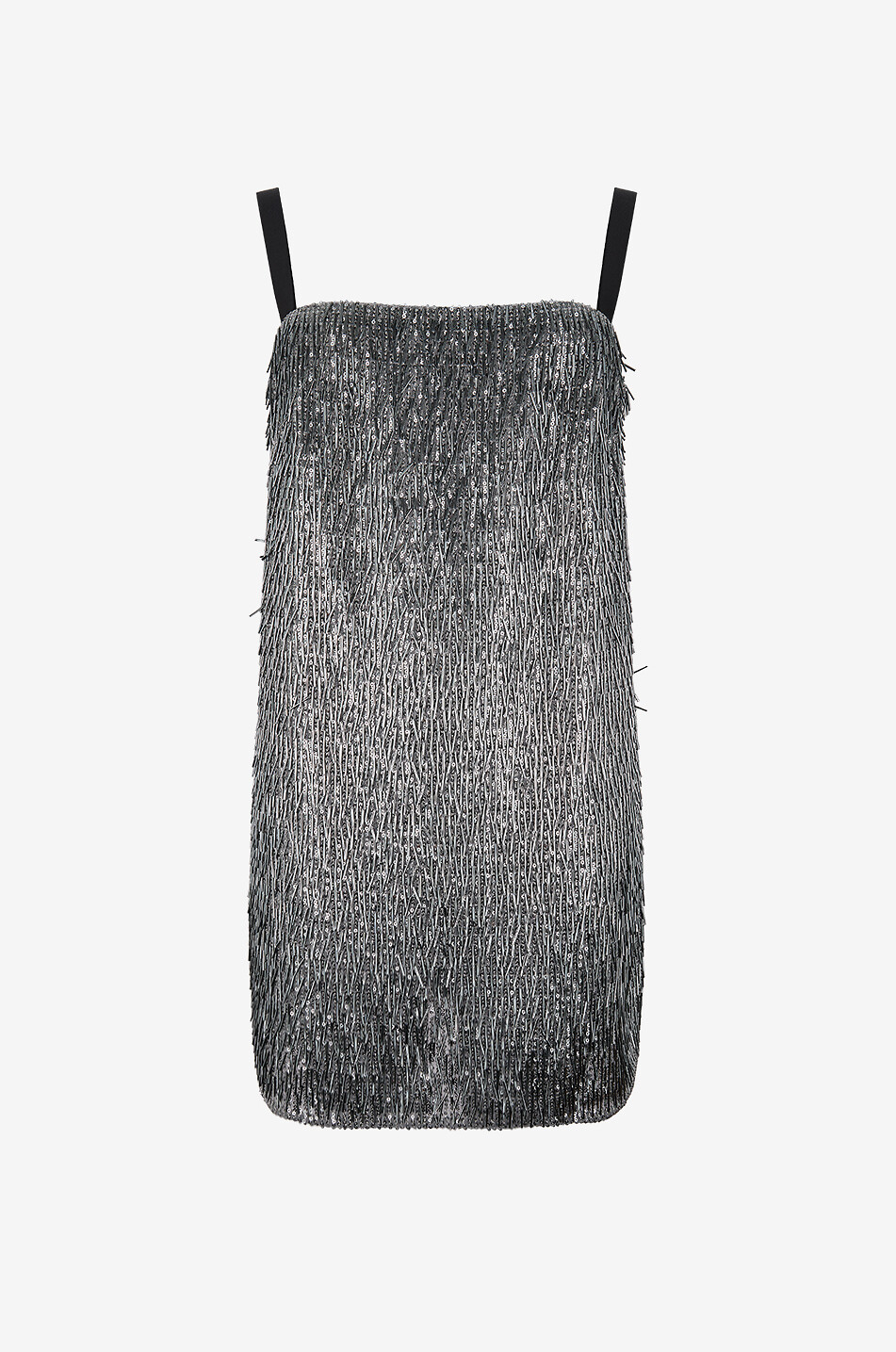 DOLCE & GABBANA Short embroidered tulle dress with square neckline Women SILVER 1