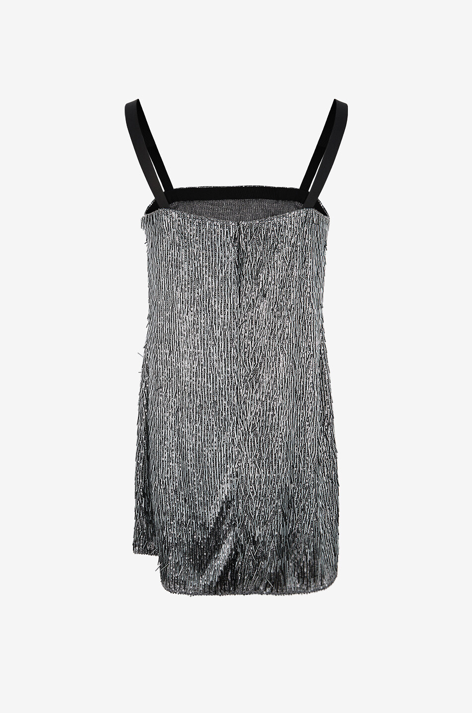 DOLCE & GABBANA Short embroidered tulle dress with square neckline Women SILVER 2