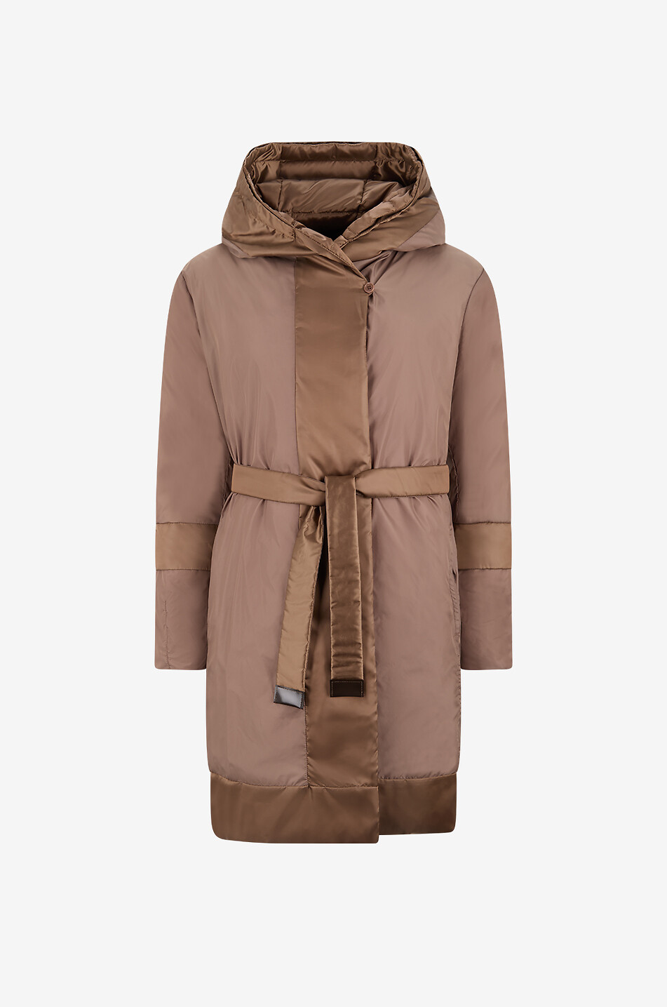 MAX MARA Doudoune longue en tissu technique matelassé Novef Femme MARRON 3