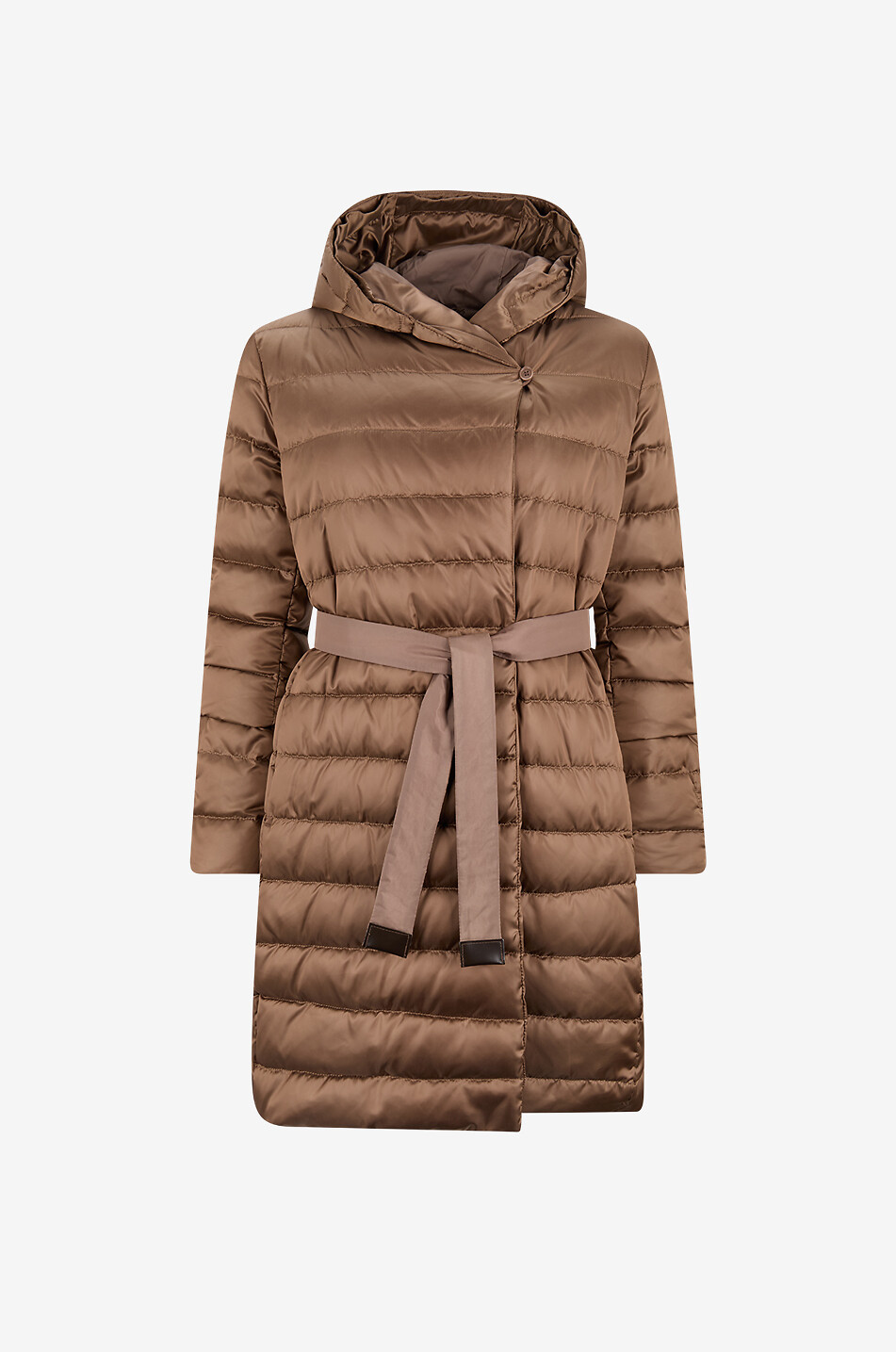 MAX MARA Doudoune longue en tissu technique matelassé Novef Femme MARRON 1