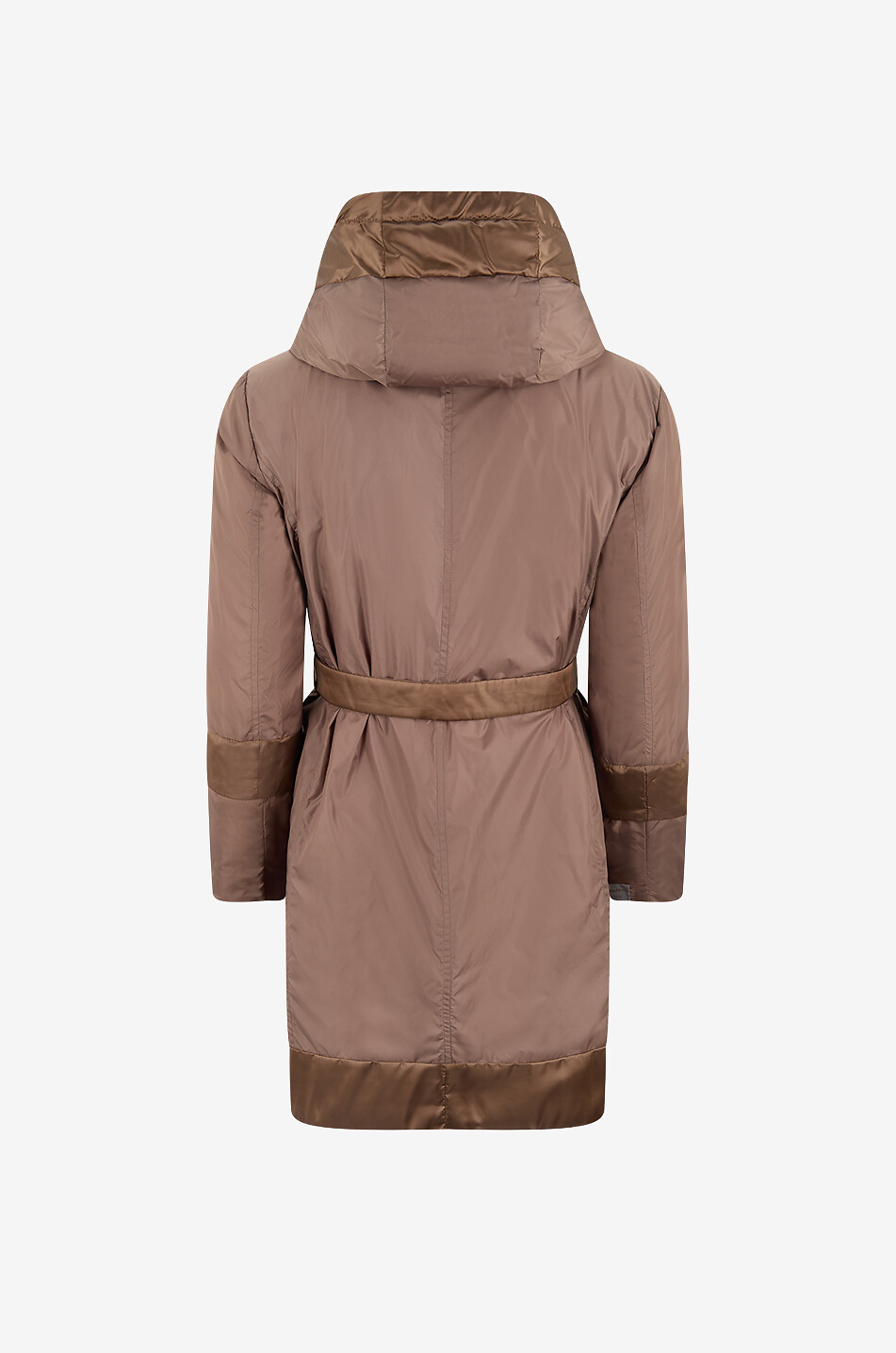 MAX MARA Doudoune longue en tissu technique matelassé Novef Femme MARRON 4