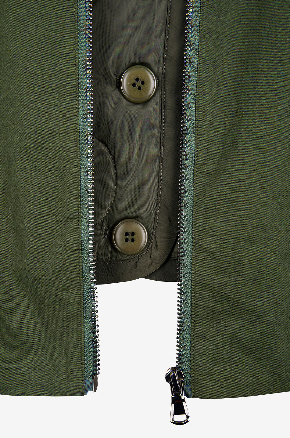 SEA Sullivan Sportswear lightweight canvas bomber jacket Women GREEN 10