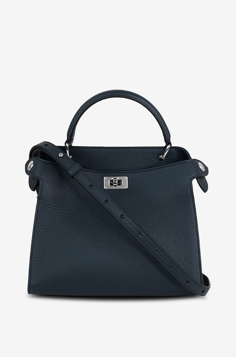 MICHINO Sac à main en cuir grainé Lutece Mini Femme BLEU FONCE 7