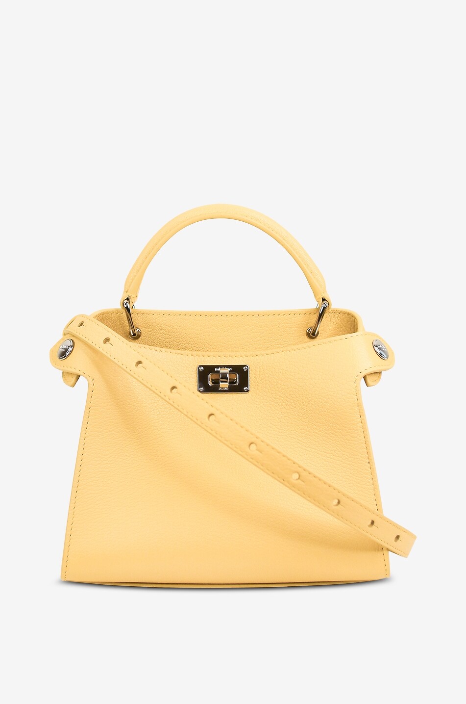 MICHINO Sac à main en cuir grainé Lutece Nano Femme JAUNE CLAIR 5