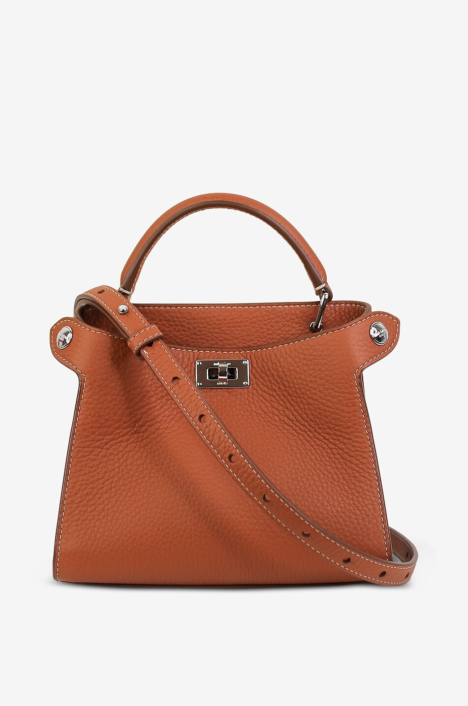 MICHINO Lutece Nano grained leather handbag Women LIGHT BROWN 5