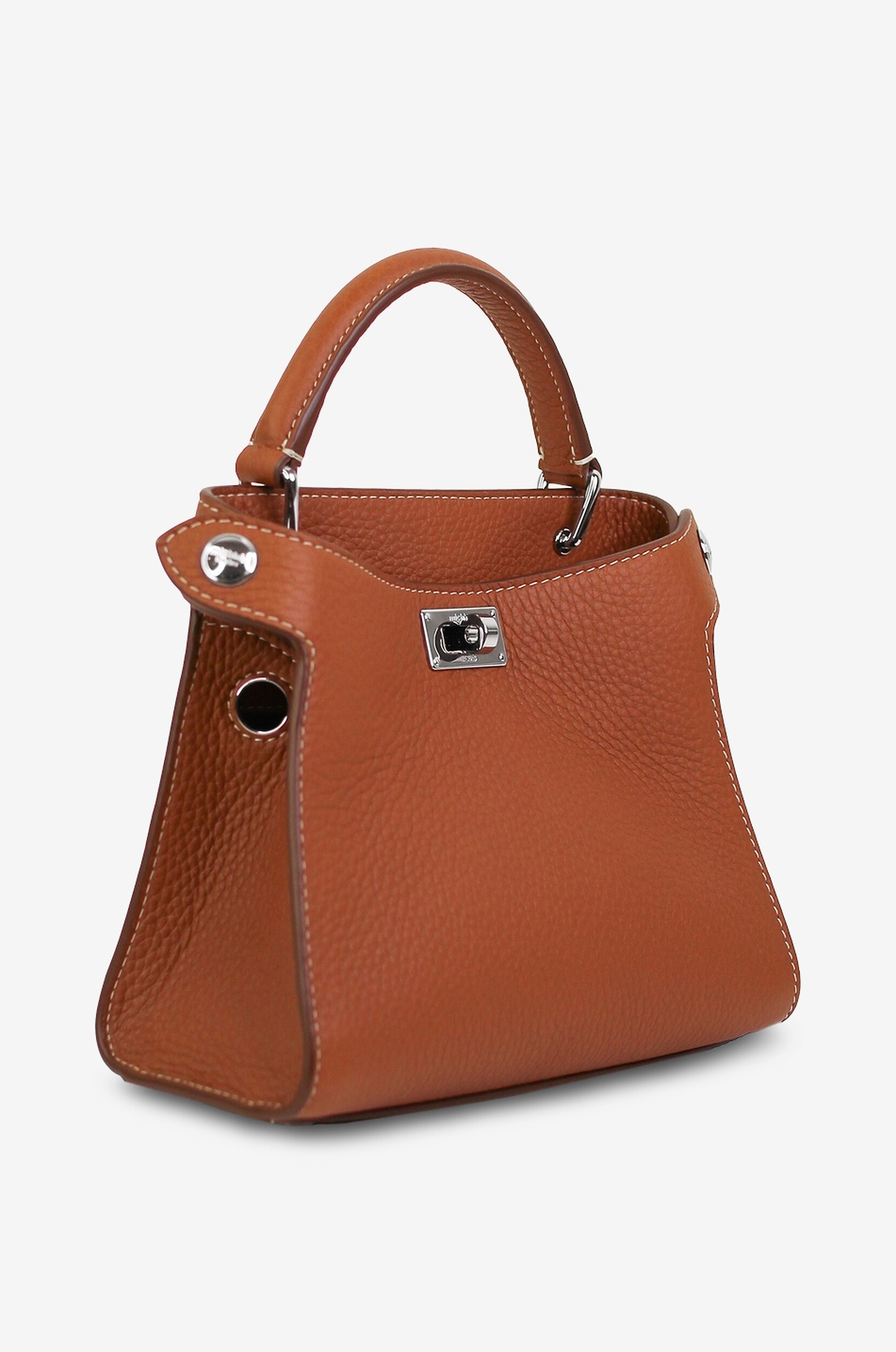 MICHINO Lutece Nano grained leather handbag Women LIGHT BROWN 3