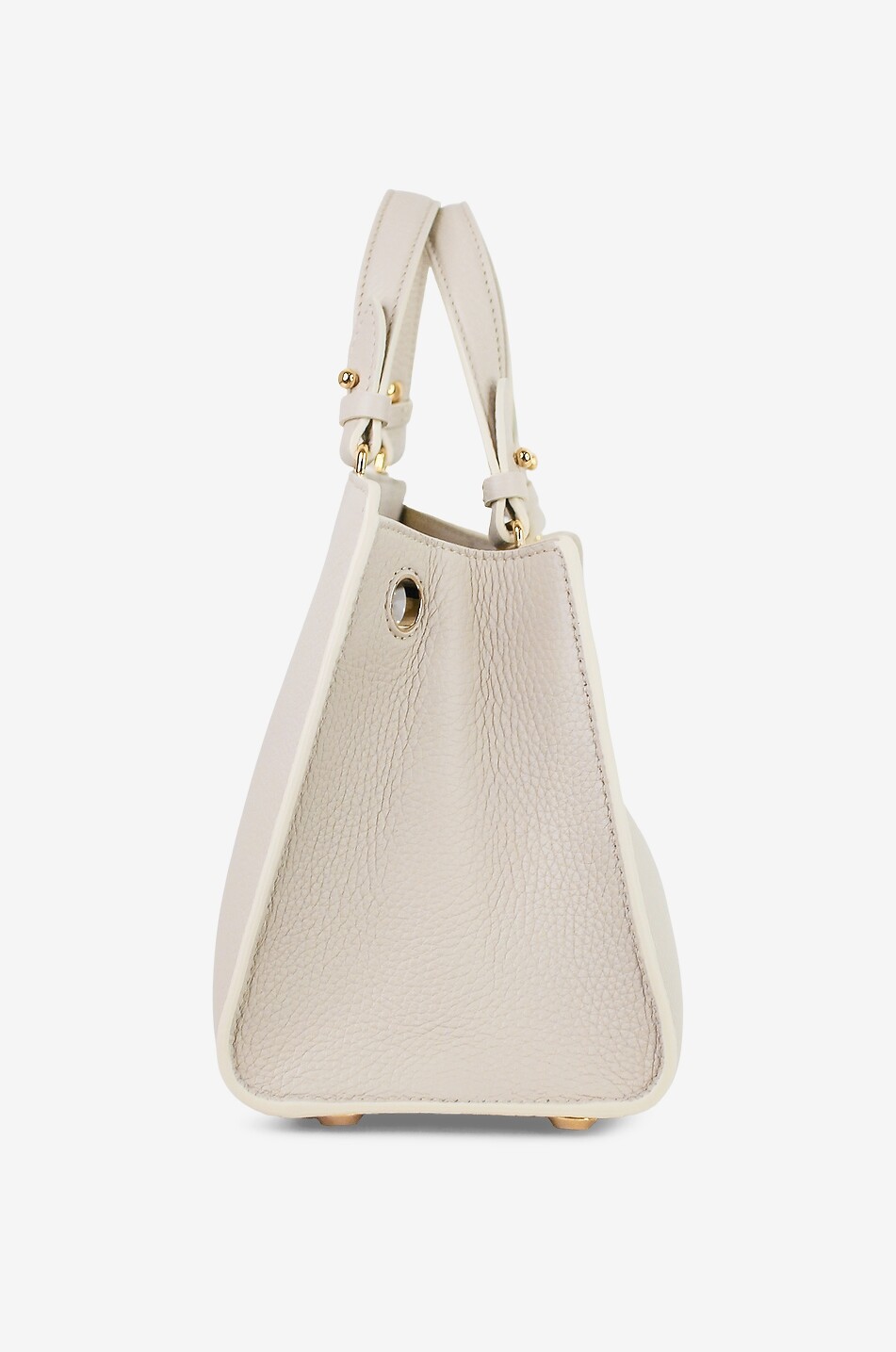 MICHINO Sac à main rectangulaire en cuir grainé Trocadero Femme BLANC CASSE 7