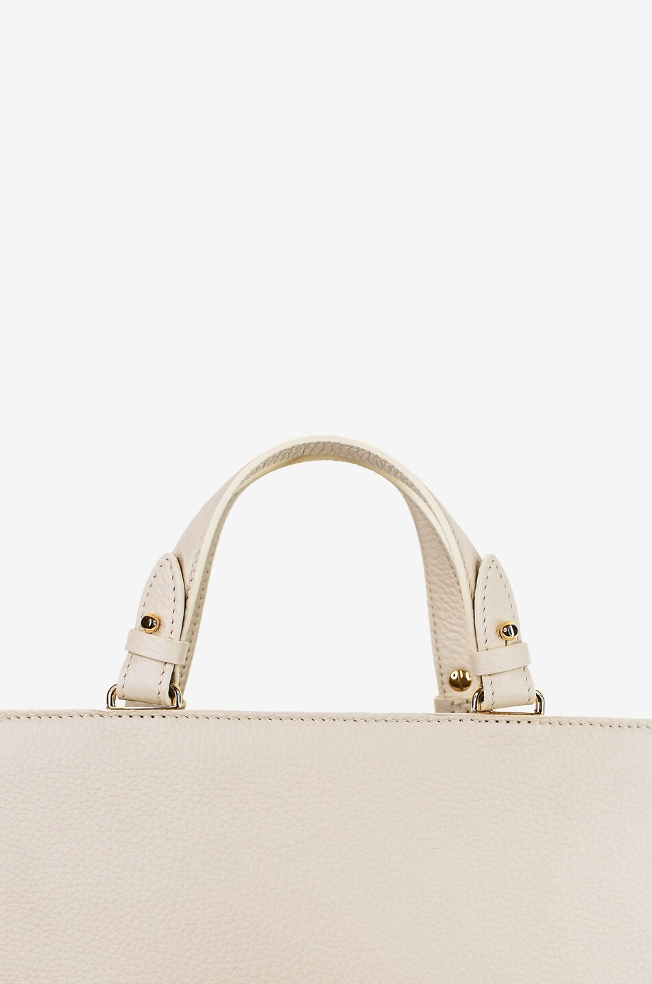 MICHINO Sac à main rectangulaire en cuir grainé Trocadero Femme BLANC CASSE 9