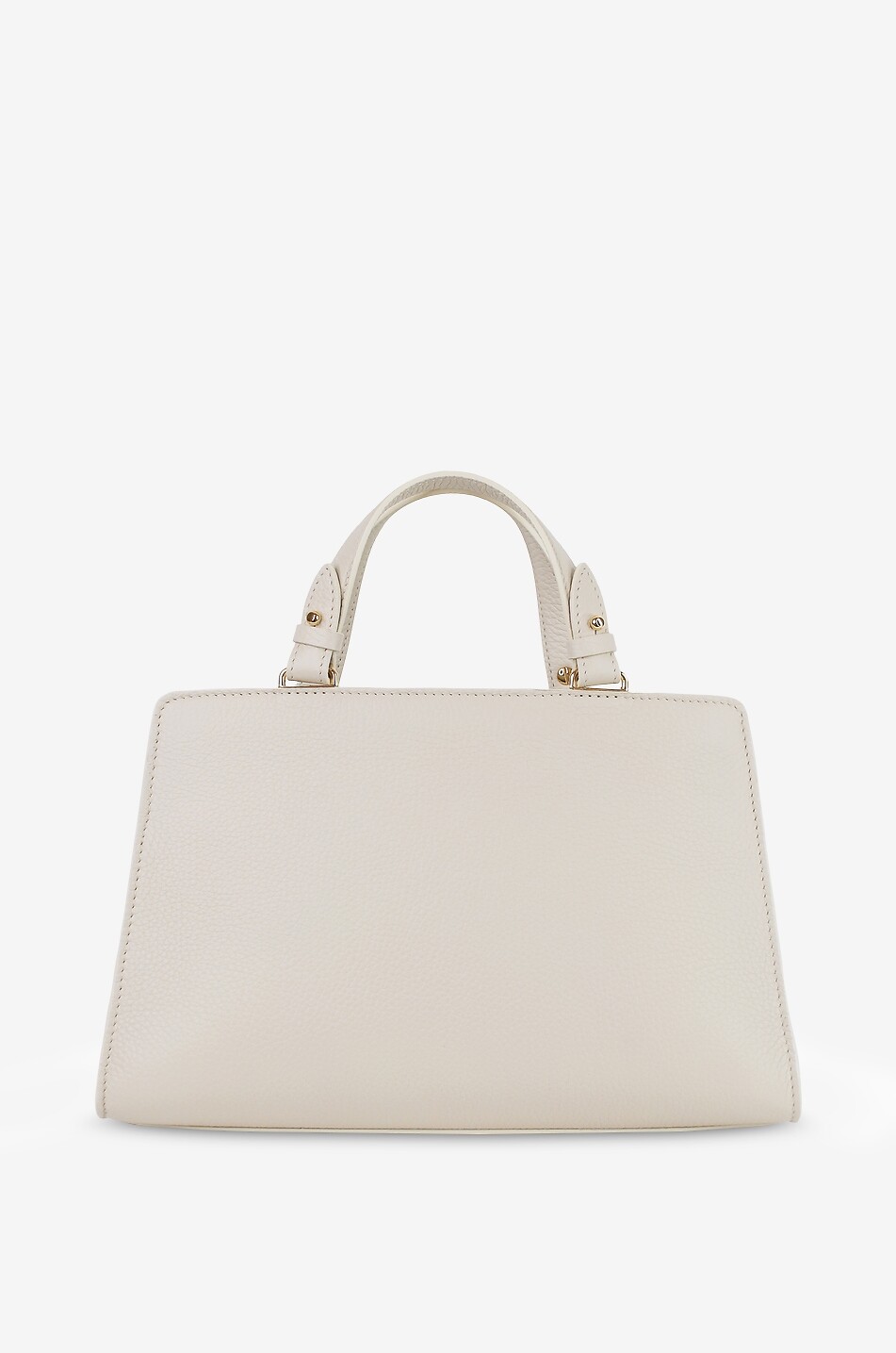 MICHINO Sac à main rectangulaire en cuir grainé Trocadero Femme BLANC CASSE 2